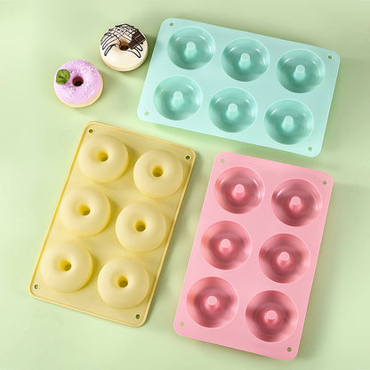 Food-Grade 6-cavity silicone donut Macaron round donut mold, cookie baking tool