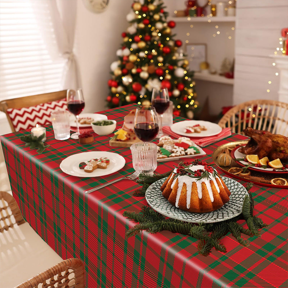 Mivorao Farrow Check Disposable Party Tablecloth