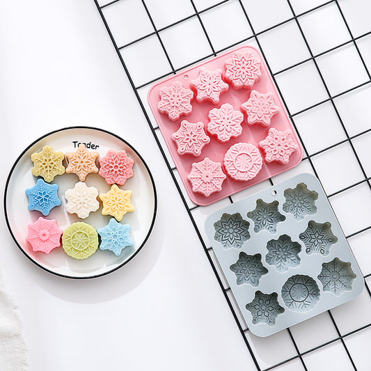 Mivorao 9-Cavity Snowflake Silicone Mold