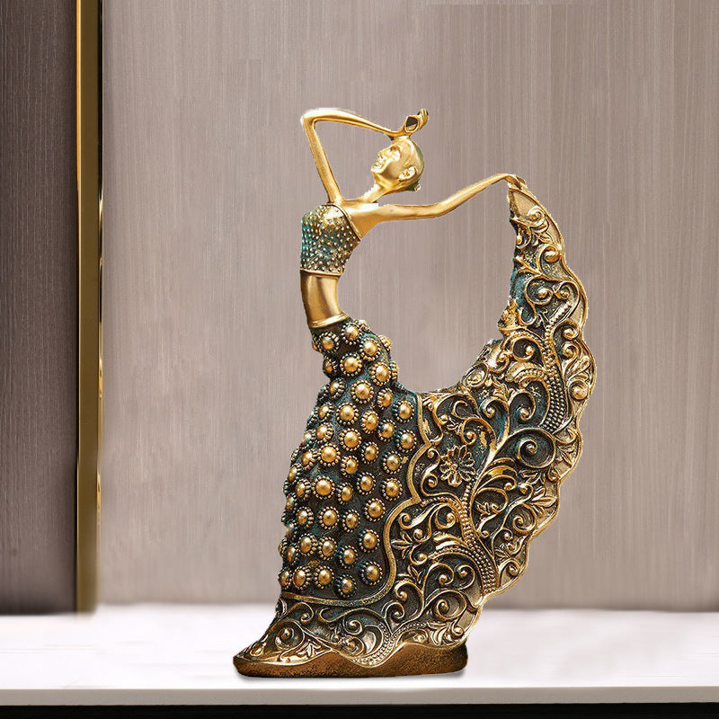 Dancer figurines showrooms and living room furnishings