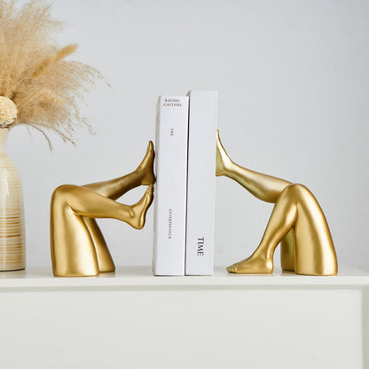 Mivorao Abstract Figure Resin Bookend for Desk Decor
