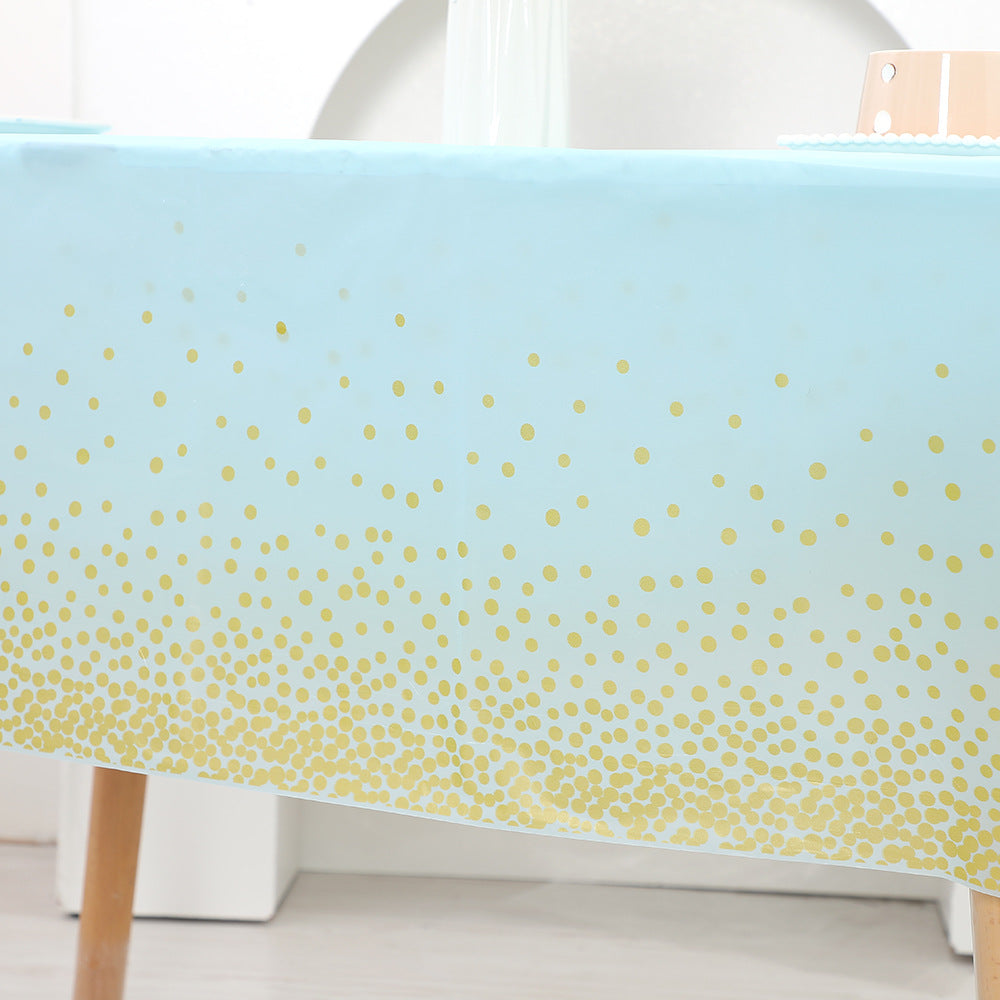 New gradient polka dot disposable tablecloth, waterproof and oil-proof,
