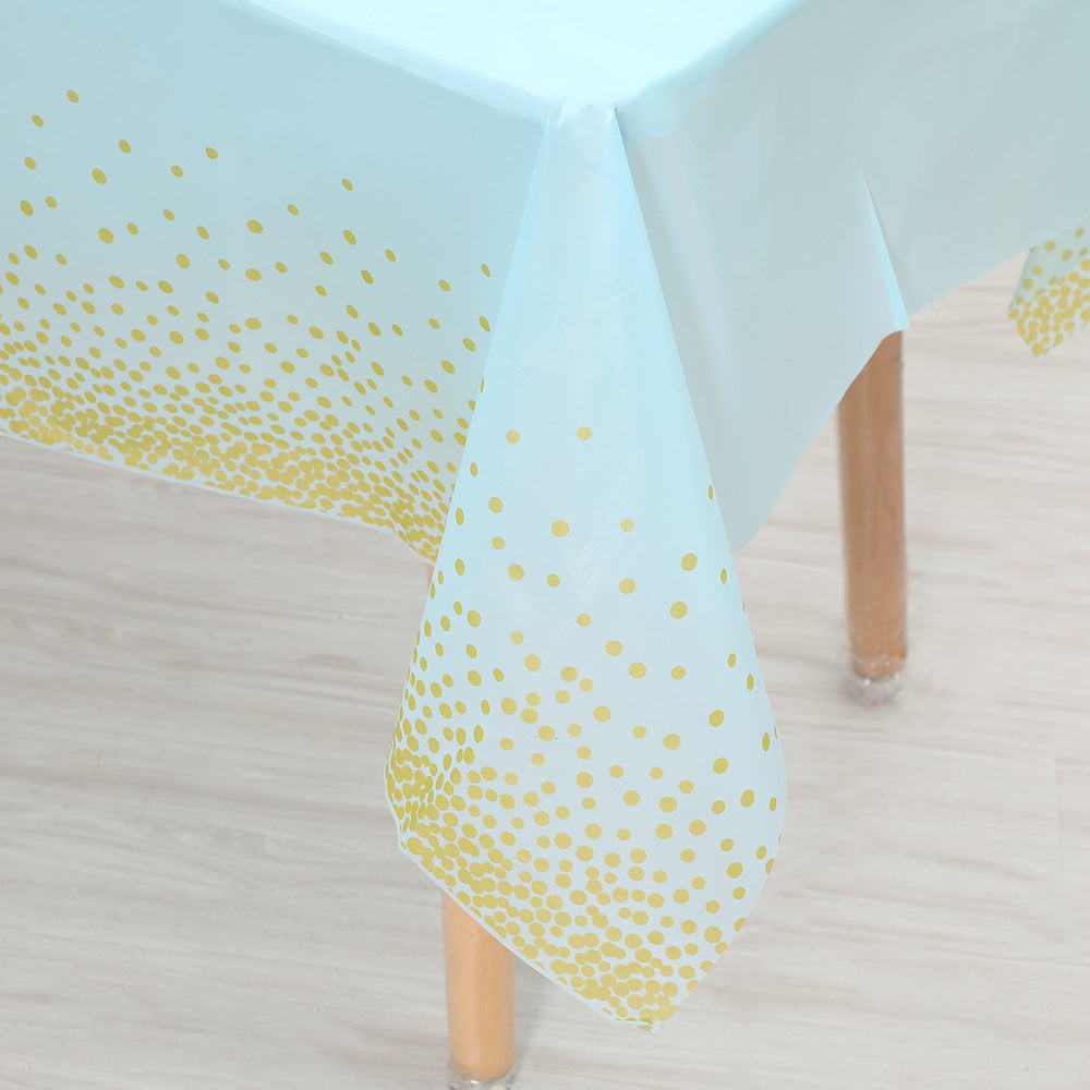 New gradient polka dot disposable tablecloth, waterproof and oil-proof,