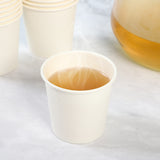 Mivorao White Disposable Paper Tea Cups 100ml