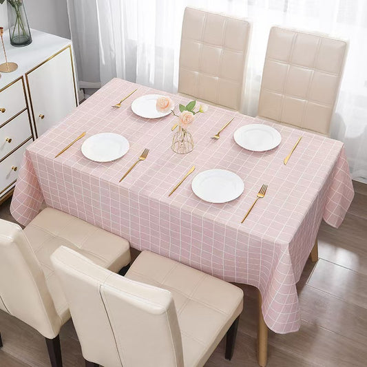 Mivorao Grid Pattern Disposable Plastic Tablecloth
