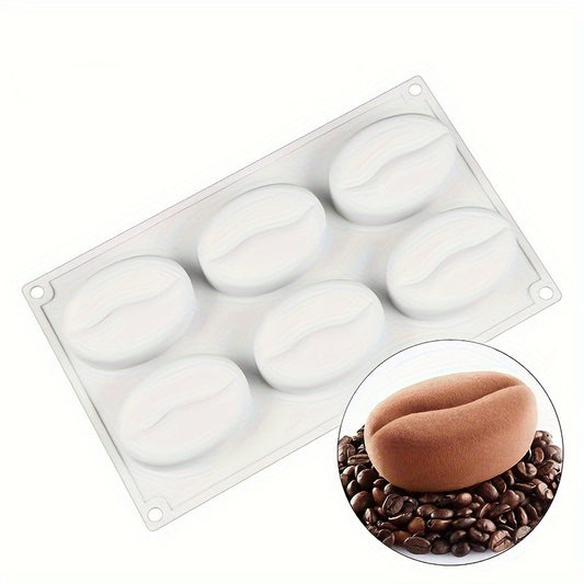 Mivorao 6-Cavity Coffee Bean Silicone Mold