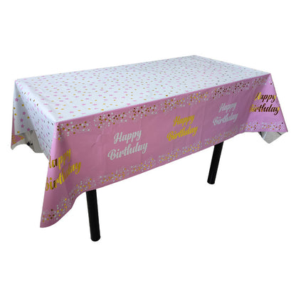 Happy Birthday Theme Disposable Printed Tablecloth Party Decoration
