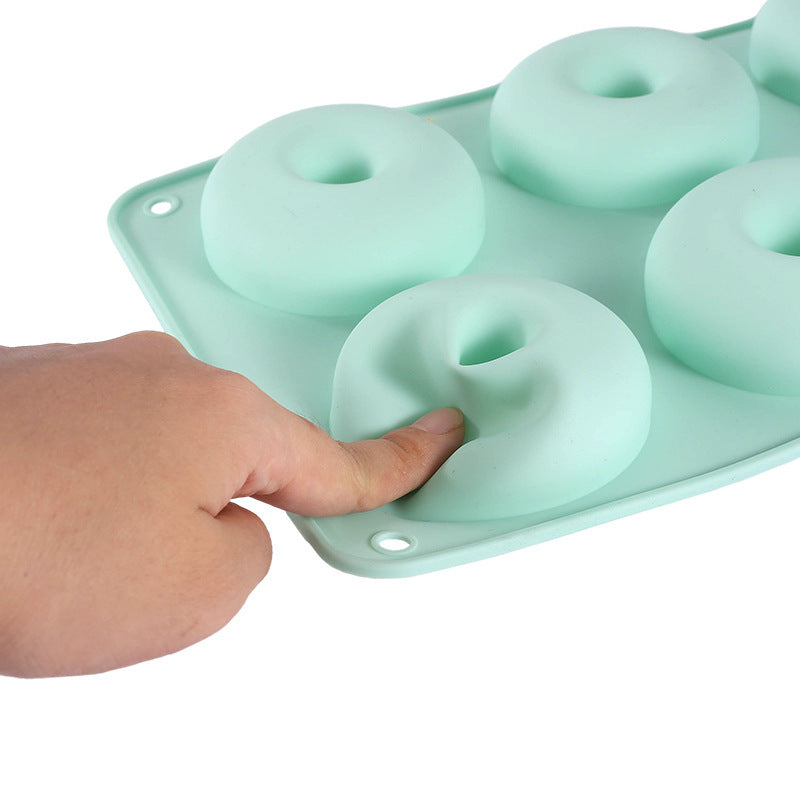 Food-Grade 6-cavity silicone donut Macaron round donut mold, cookie baking tool