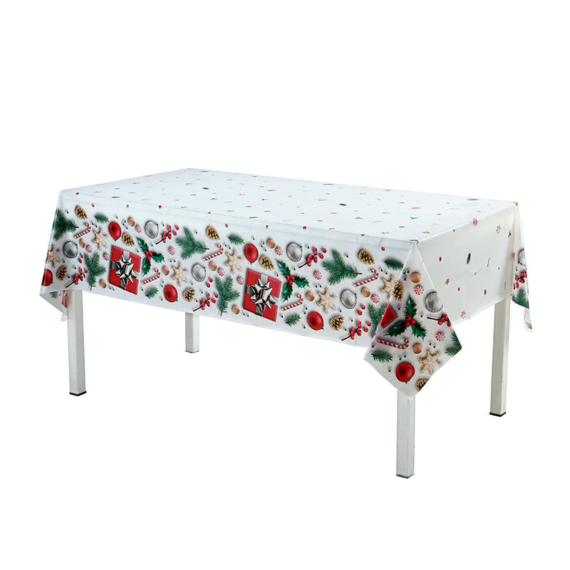 Christmas tablecloth, festive party tablecloth, American style home