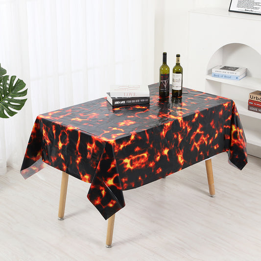 Mivorao Lava Pattern Heat-Resistant Disposable Tablecloth