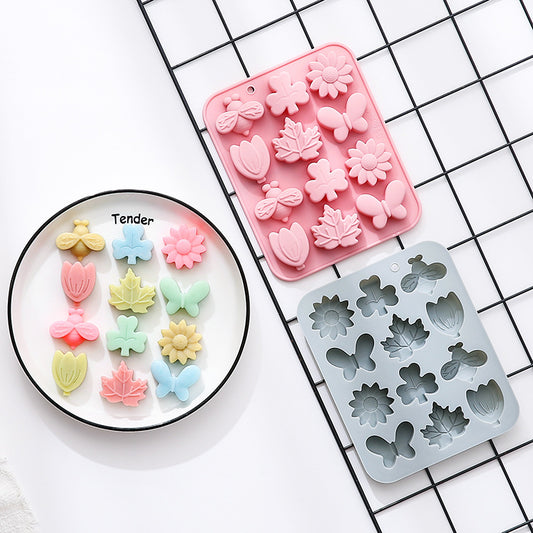 Mivorao 12-Piece Nature Silicone Mold Set