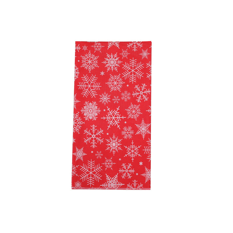 Christmas disposable tablecloth, festive decoration, snowflake party