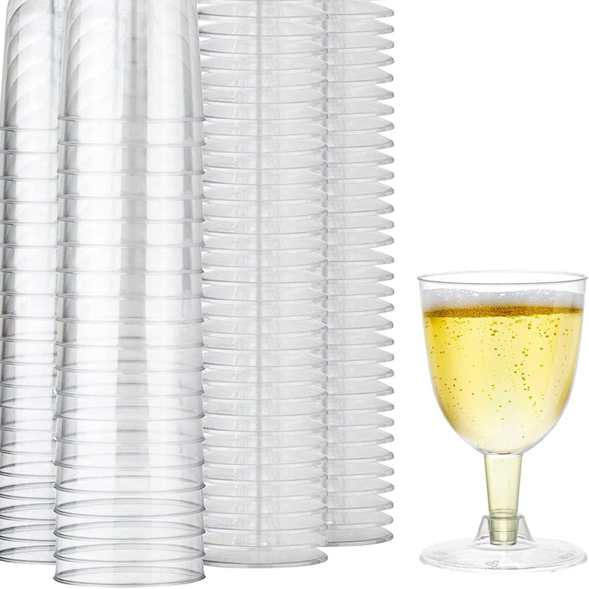 Detachable birthday wedding party 5OZ disposable wine glass 160ml