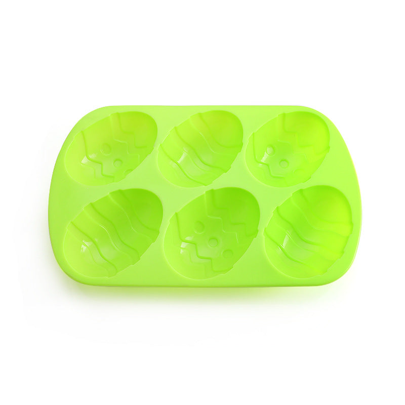 Easter 6-cavity cake mold, Easter egg chocolate mold, Silicone baking mold
