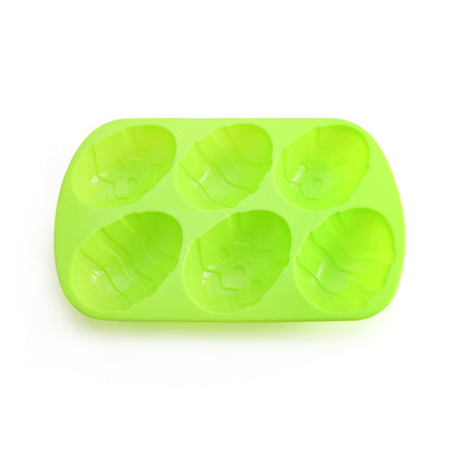 Easter 6-cavity cake mold, Easter egg chocolate mold, Silicone baking mold