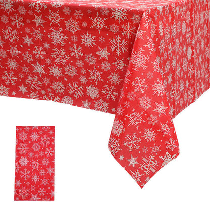 Christmas disposable tablecloth, festive decoration, snowflake party