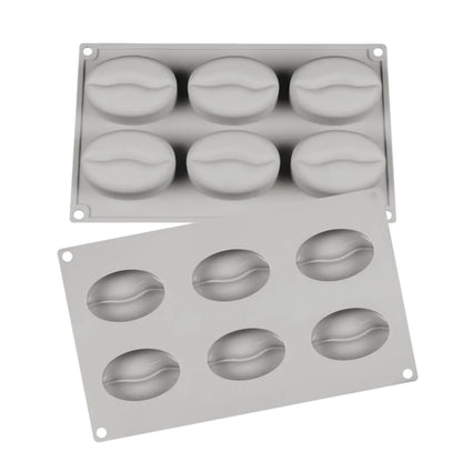 6-cavity coffee bean mold silicone mold