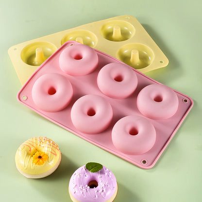 Mivorao 6-Cavity Donut Silicone Baking Mold