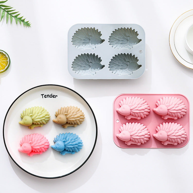 Mivorao 4-Cavity Hedgehog Silicone Baking Mold