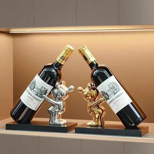 Mivorao Creative Bear Wine Rack Ornament