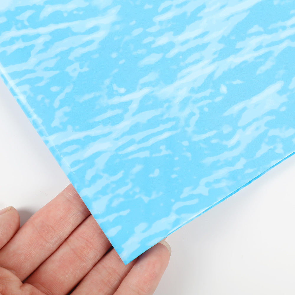 Disposable blue ocean-themed tablecloth, rectangular, PE, for holiday party