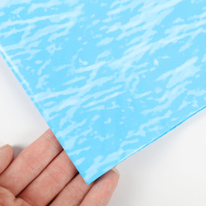 Disposable blue ocean-themed tablecloth, rectangular, PE, for holiday party