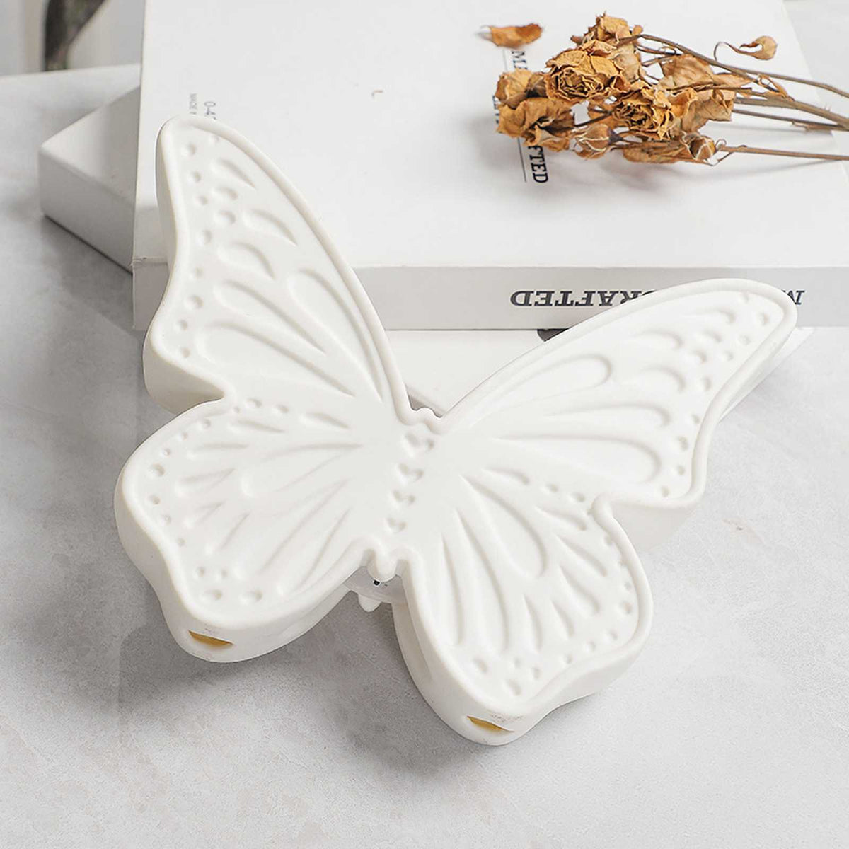 and minimalist ceramic butterfly night light, living room decoration,