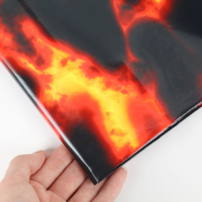 Disposable heat-resistant and oil-resistant lava tablecloth for birthday